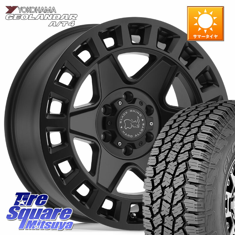 BLACK RHINO YORK ブラックライノ ヨーク BK 17インチ ブラックライノ 17 X 9.0J +12 6穴 139.7 YOKOHAMA s0350 GEOLANDAR G018 A/T4 ヨコハマ 265/65R17