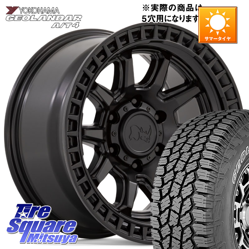 YOKOHAMA e5628 GEOLANDAR G018 A/T4 LT規格 アウトラインホワイトレター ヨコハマ 285/70R17BLACK RHINO CALICO カリコ ホイール 17インチ ブラックライノ 17X8.5J 34 5穴 127 クライスラー ジープ ラングラー JK系 クライスラー ジープ ラングラー JL系|タイヤスクエアミツヤ