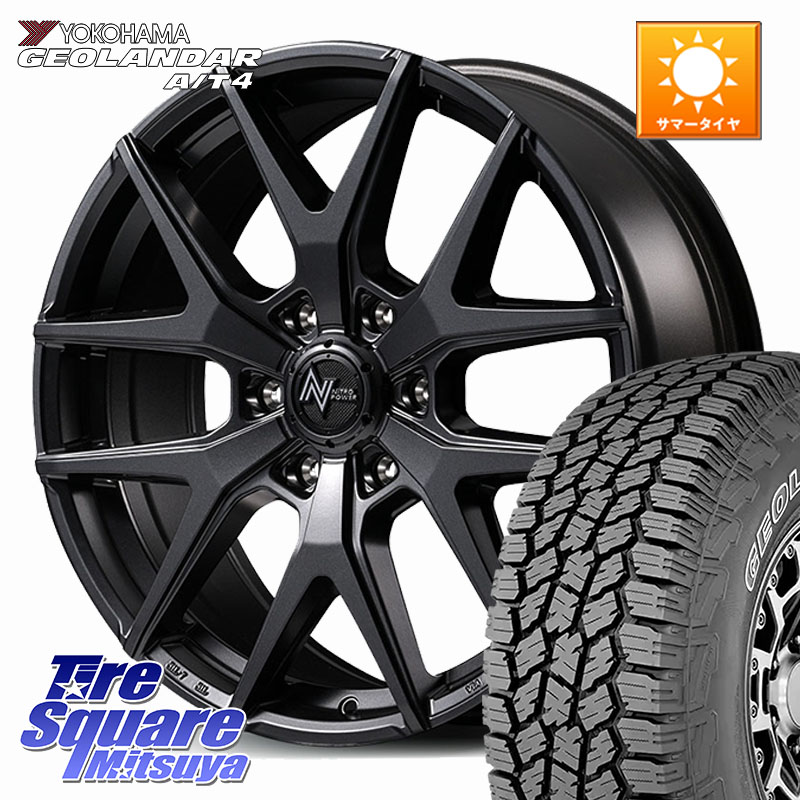 MANARAY NITRO POWER M62 TOMAHAWK ホイール 18インチ 18 X 8.0J(M14) +55 6穴 139.7 YOKOHAMA e5622 GEOLANDAR G018 A/T4 LT規格 アウトラインホワイトレター ヨコハマ 275/65R18