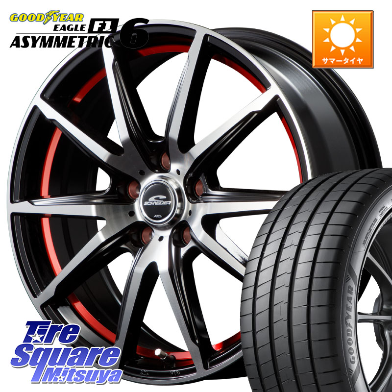 グッドイヤー EAGLE F1 ASYMMETRIC 6 サマータイヤ 235/40R18MANARAY MID SCHNEIDER シュナイダー RX02 RED 18インチ 18X8.0J 45 5穴 114.3 シビック｜タイヤスクエアミツヤ