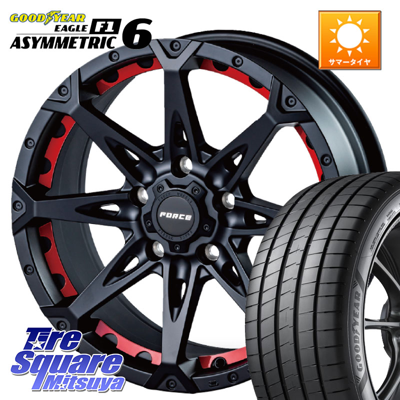 グッドイヤー EAGLE F1 ASYMMETRIC 6 サマータイヤ 215/40R17FORCE フォース DENALI デナリー BK 17インチ 17X7.5J 38 5穴 114.3｜タイヤスクエアミツヤ