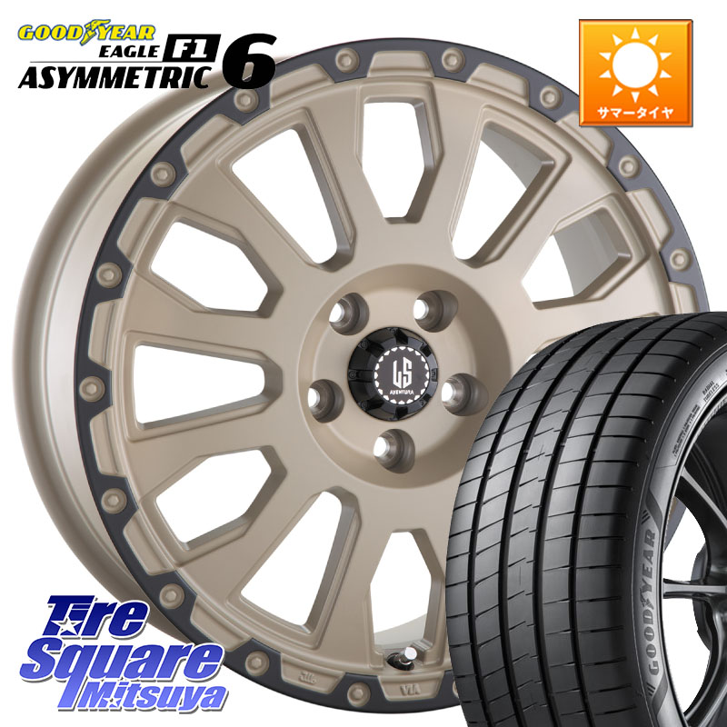 グッドイヤー EAGLE F1 ASYMMETRIC 6 サマータイヤ 225/55R17阿部商会 LA STRADA AVENTURA アヴェンチュラ GAR 17インチ 17X7.5J(MINI F60) 50 5穴 112 MINI ミニ クロスオーバー F60｜タイヤスクエアミツヤ