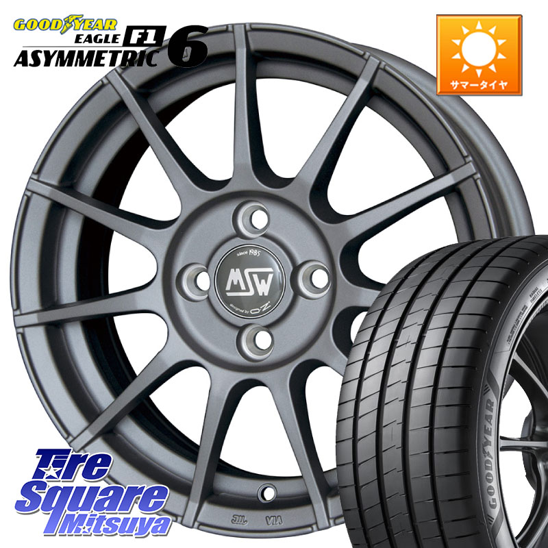 MSW by OZ MSW85-2 ガンメタ ホイール 17インチ 17 X 7.0J(FIAT 500) +38 4穴 98 グッドイヤー EAGLE F1 ASYMMETRIC 6 サマータイヤ 205/40R17 フィアット FIAT 500 500C 500S