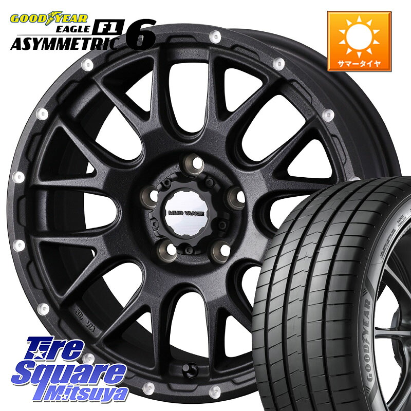 WEDS 41130 マッドヴァンス MUD VANCE 08 BK ホイール 17インチ 17 X 7.0J +38 5穴 114.3 グッドイヤー EAGLE F1 ASYMMETRIC 6 サマータイヤ 215/45R17