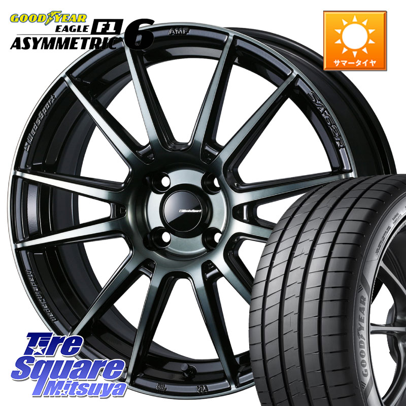 グッドイヤー EAGLE F1 ASYMMETRIC 6 サマータイヤ 205/45R17WEDS WedsSport SA-62R SA62R ウェッズ スポーツ ホイール 17インチ 17X6.5J(ND5RC Brembo) 42 4穴 100 ロードスター オプションブレンボキャリパー対応(要ローダウン等)｜タイヤスクエアミツヤ
