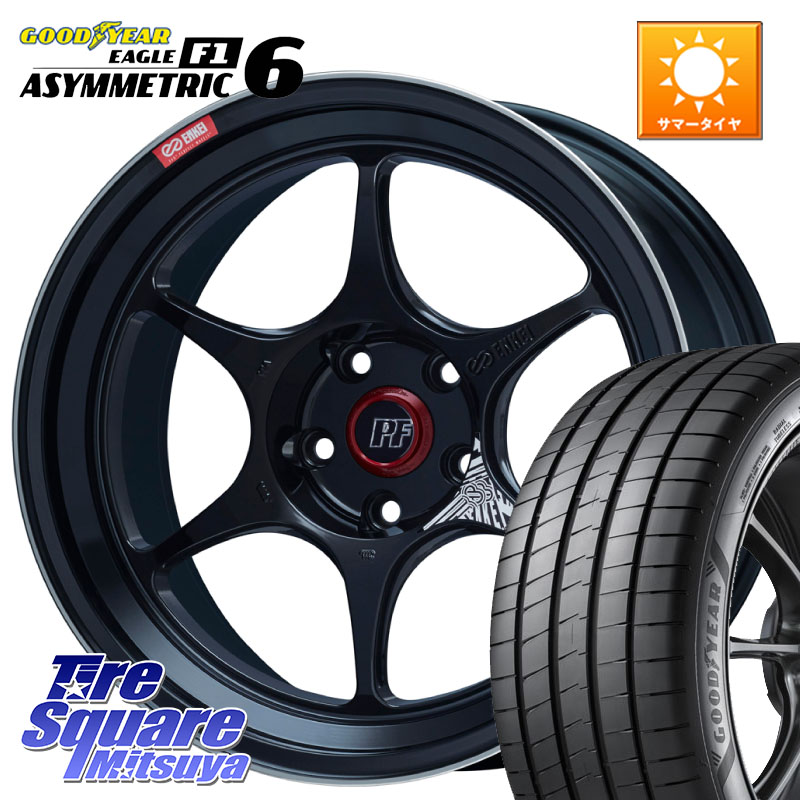 グッドイヤー EAGLE F1 ASYMMETRIC 6 サマータイヤ 225/40R18ENKEI エンケイ PerformanceLine PF06 BK ホイール 18インチ 18X8.5J 45 5穴 114.3 GRヤリスRSノーマルキャリパー シビック インサイト｜タイヤスクエアミツヤ