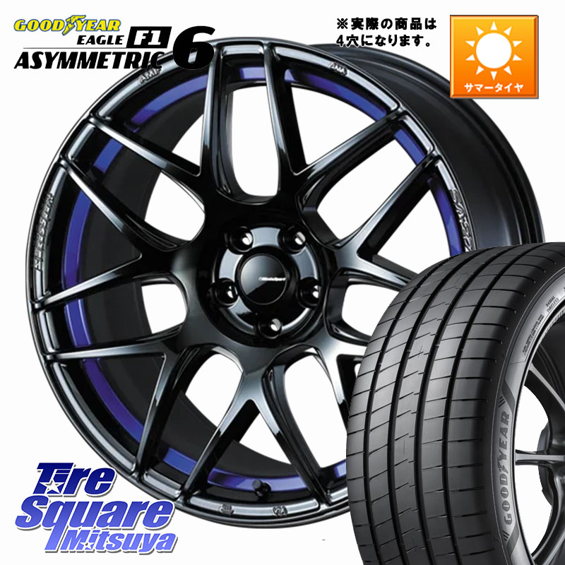 グッドイヤー EAGLE F1 ASYMMETRIC 6 サマータイヤ 215/45R17WEDS WedsSport SA-27R SA27R ウェッズ スポーツ ホイール 17インチ 17X6.5J 50 4穴 100 FITクロスター アクア｜タイヤスクエアミツヤ