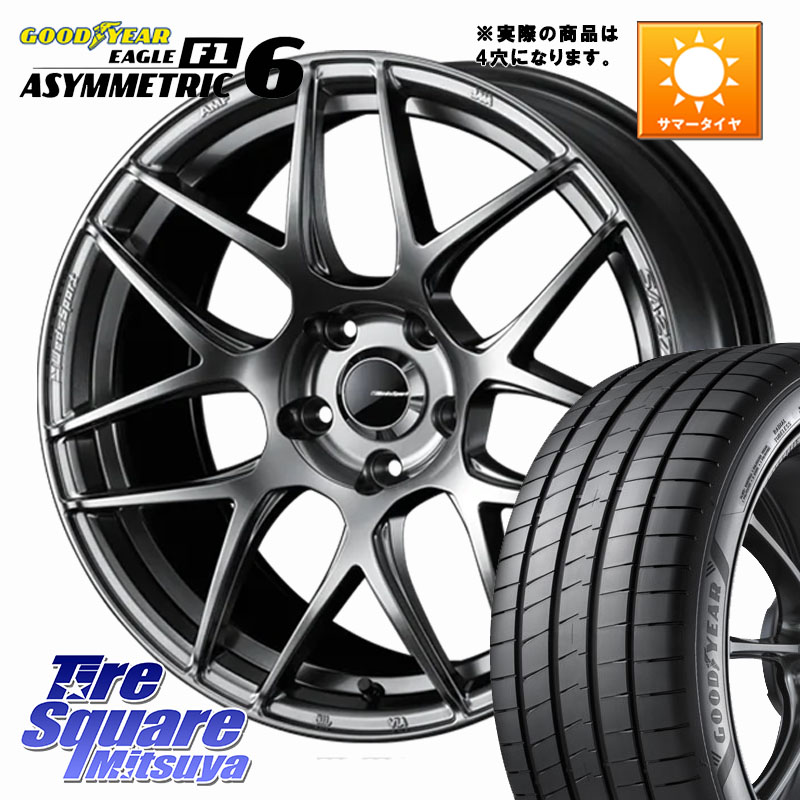 グッドイヤー EAGLE F1 ASYMMETRIC 6 サマータイヤ 215/45R17WEDS WedsSport SA-27R SA27R ウェッズ スポーツ ホイール 17インチ 17X6.5J 50 4穴 100 FITクロスター アクア|タイヤスクエアミツヤ