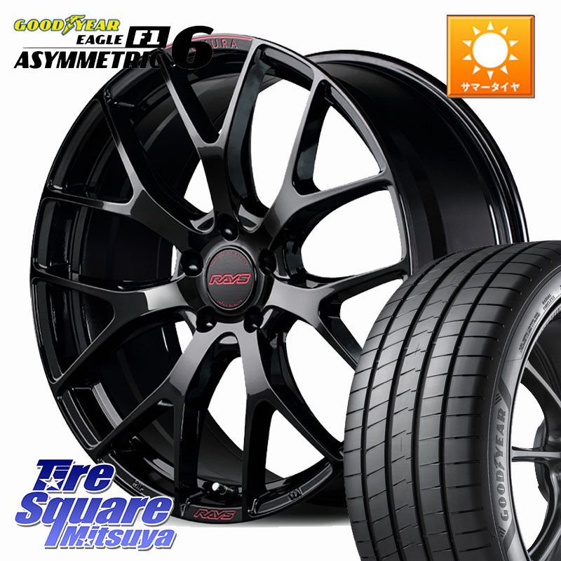 RAYS 【欠品次回8~9月】 HOMURA 2x7FT spec-M ホイール 18インチ 18 X 7.5J +43 5穴 114.3 グッドイヤー EAGLE F1 ASYMMETRIC 6 サマータイヤ 225/40R18 プリウスアルファ GRヤリスRSノーマルキャリパー