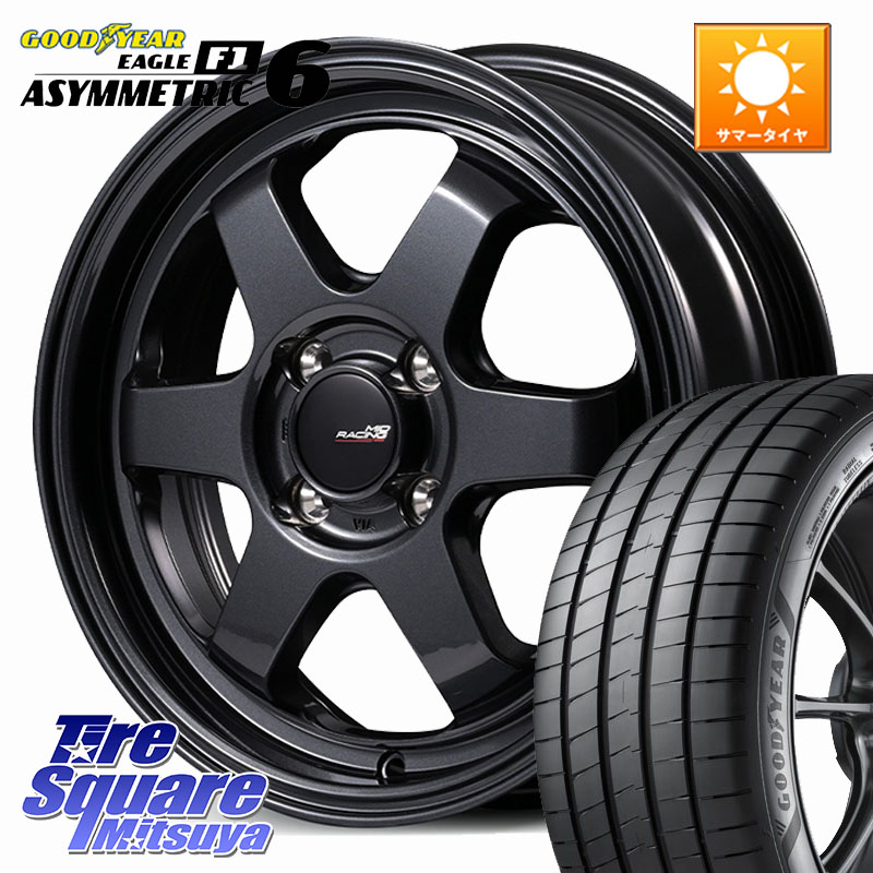 グッドイヤー EAGLE F1 ASYMMETRIC 6 サマータイヤ 205/40R17MANARAY MID RACING R06 ホイール 17インチ 17X7.5J 42 4穴 100 ロードスター(ローダウン等) ヤリス カスタム前提|タイヤスクエアミツヤ