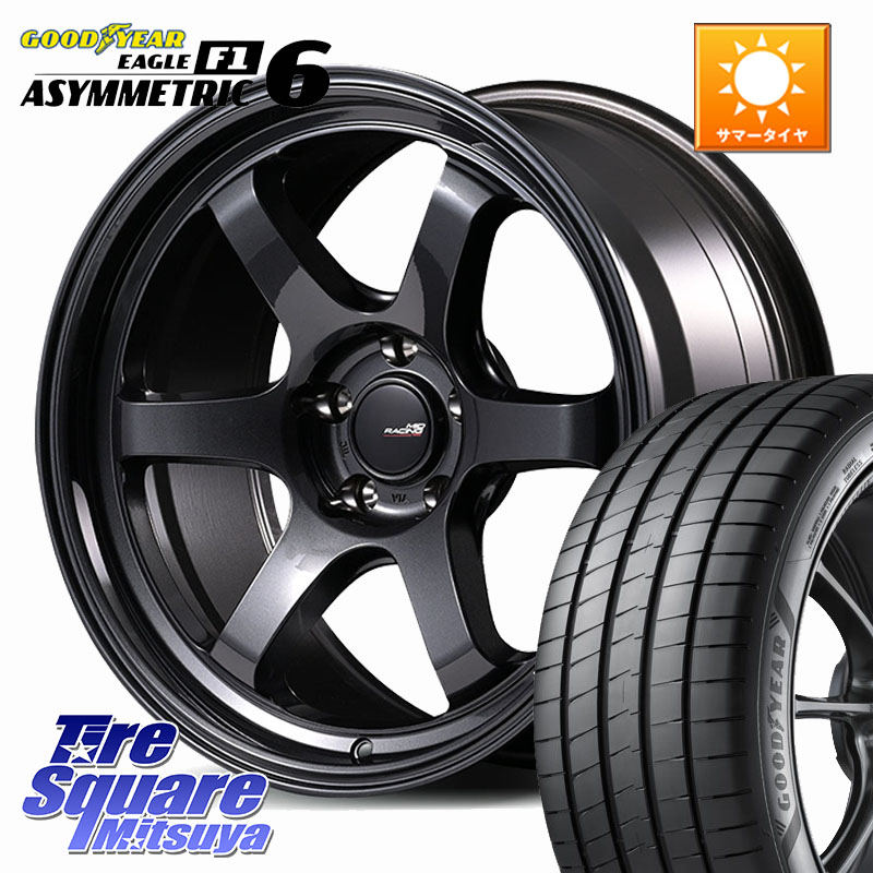 グッドイヤー EAGLE F1 ASYMMETRIC 6 サマータイヤ 225/45R17MANARAY MID RACING R06 ホイール 17インチ 17X7.0J 48 5穴 114.3|タイヤスクエアミツヤ