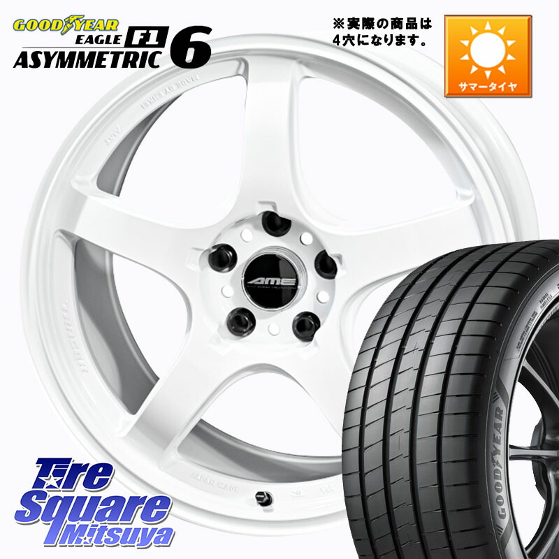 KYOHO 【欠品次回5月中旬】TRACER GT-V ホイール 17インチ 17 X 7.5J +36 4穴 100 グッドイヤー EAGLE F1 ASYMMETRIC 6 サマータイヤ 205/45R17 ロードスター(ローダウン等)