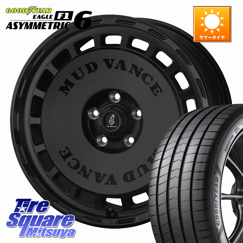 グッドイヤー EAGLE F1 ASYMMETRIC 6 サマータイヤ 215/45R17WEDS MUD VANCE DX ホイール 17インチ マッドヴァンスDX 17X7.0J 38 5穴 114.3 リーフ LEAF 日産 ブレイド オーリス カローラルミオン|タイヤスクエアミツヤ