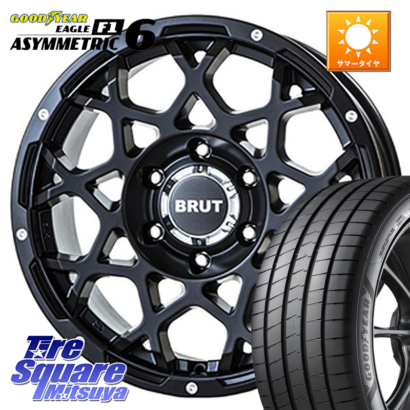 BRUT ブルート BR-55 BR55 ミルドサテンブラック ホイール 18インチ 18 X 8.0J +40 5穴 114.3 グッドイヤー EAGLE F1 ASYMMETRIC 6 サマータイヤ 225/45R18