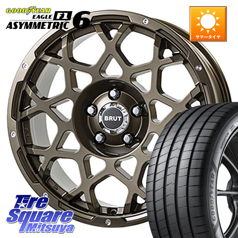 BRUT ブルート BR-55 BR55 ホイール 18インチ 18 X 8.0J +40 5穴 114.3 グッドイヤー EAGLE F1 ASYMMETRIC 6 サマータイヤ 225/45R18