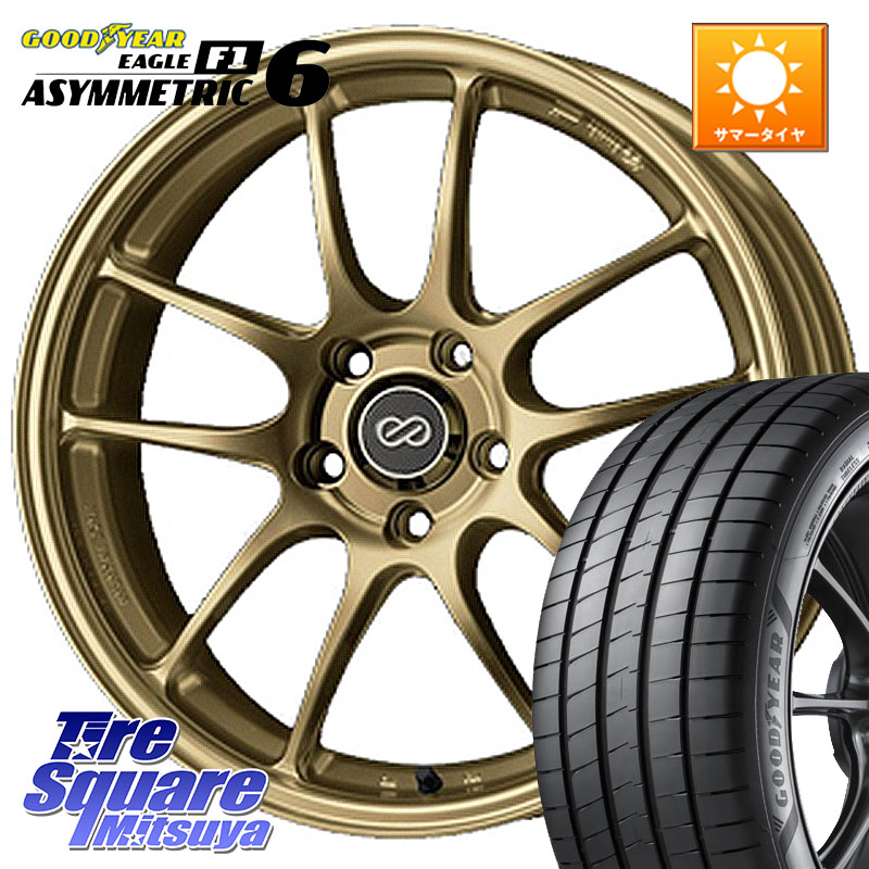 ENKEI エンケイ PerformanceLine PF01 ゴールド ホイール 18 X 8.5J +48 5穴 114.3 グッドイヤー EAGLE F1 ASYMMETRIC 6 サマータイヤ 235/40R18