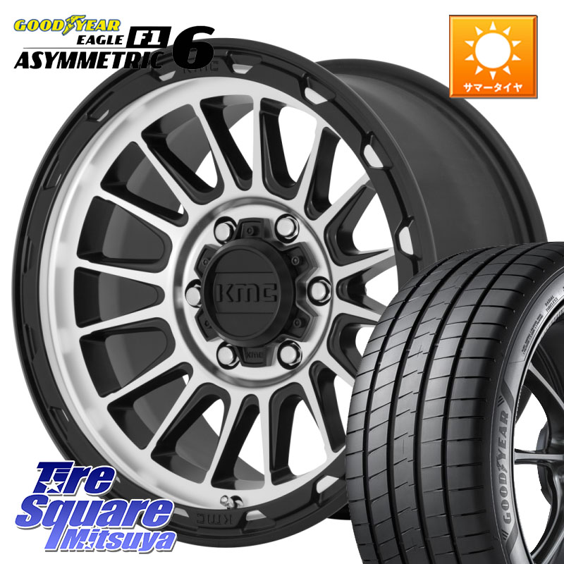 KMC KM542 Impact Machined ホイール 17インチ 17 X 8.0J +35 5穴 114.3 グッドイヤー EAGLE F1 ASYMMETRIC 6 サマータイヤ 225/50R17