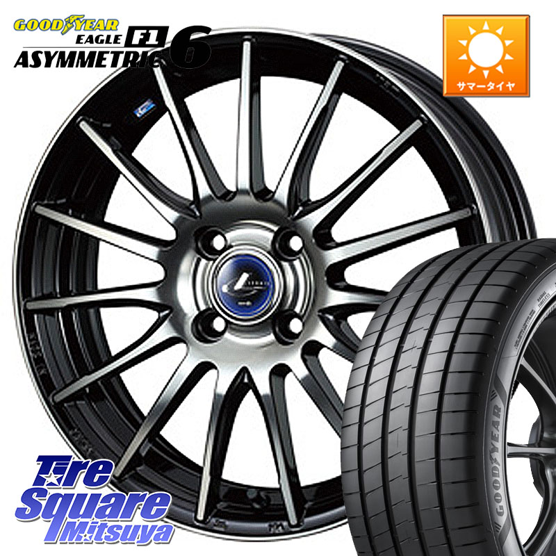 WEDS 36261 レオニス Navia ナヴィア05 BPB ウェッズ ホイール 17インチ 17 X 6.5J +42 4穴 100 グッドイヤー EAGLE F1 ASYMMETRIC 6 サマータイヤ 205/40R17 E11ノート モビリオ モビリオスパイク
