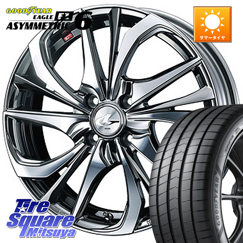 WEDS ウェッズ Leonis レオニス TE (BMCMC) ホイール 17インチ 17 X 6.5J +50 4穴 100 グッドイヤー EAGLE F1 ASYMMETRIC 6 サマータイヤ 215/45R17 FITクロスター