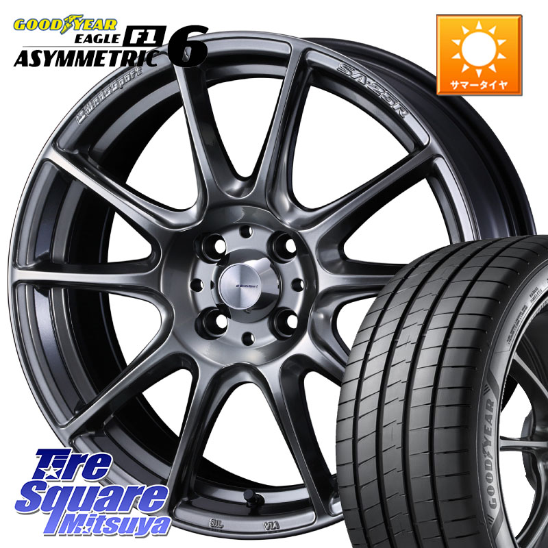 WEDS SA-25R PSB ウェッズ スポーツ ホイール 17インチ 17 X 7.0J(NDERC Brembo) +43 4穴 100 グッドイヤー EAGLE F1 ASYMMETRIC 6 サマータイヤ 205/45R17