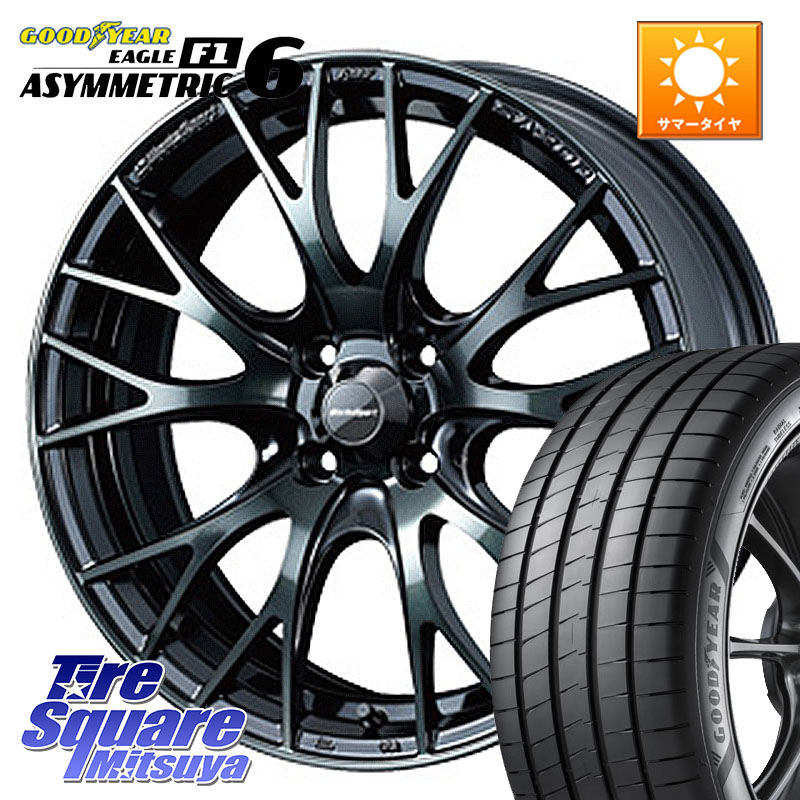 WEDS 72725 SA-20R SA20R ウェッズ スポーツ ホイール 17インチ 17 X 7.0J +43 4穴 100 グッドイヤー EAGLE F1 ASYMMETRIC 6 サマータイヤ 205/50R17 E13オーラ