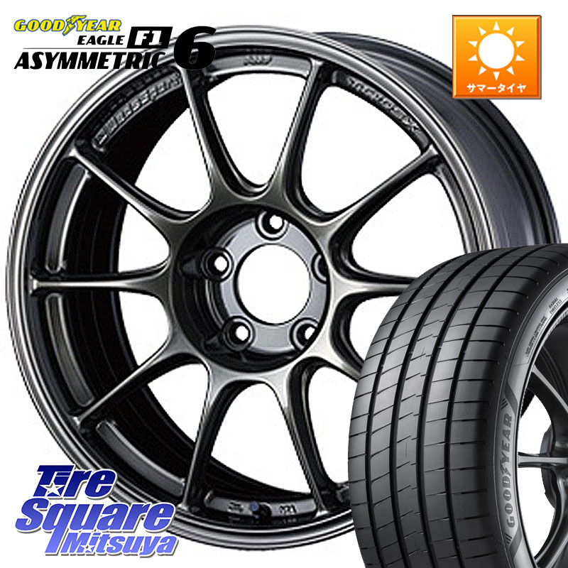 グッドイヤー EAGLE F1 ASYMMETRIC 6 サマータイヤ 225/45R17WEDS WedsSport TC-105X TC105X ウェッズ スポーツ ホイール 17インチ 17X8.5J 43 5穴 100 BRZ/86ローダウン車 BRZ GR 86 ハチロク 86 ハチロク|タイヤスクエアミツヤ