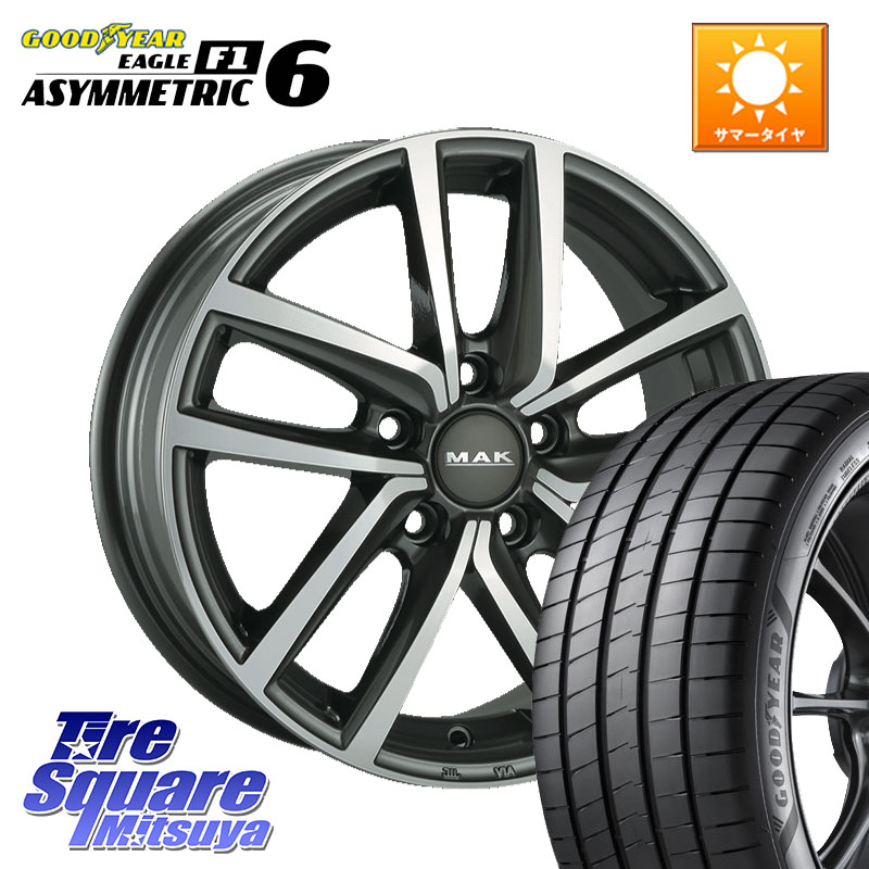 阿部商会 MAK DRESDEN ホイール 18インチ 18 X 7.5J(VW GOLF7 AU) +51 5穴 112 グッドイヤー EAGLE F1 ASYMMETRIC 6 サマータイヤ 225/40R18 フォルクスワーゲン ゴルフ7 フォルクスワーゲン ゴルフ7 GTI・R フォルクスワーゲン ゴルフ8 フォルクスワーゲン ゴルフ8GTI