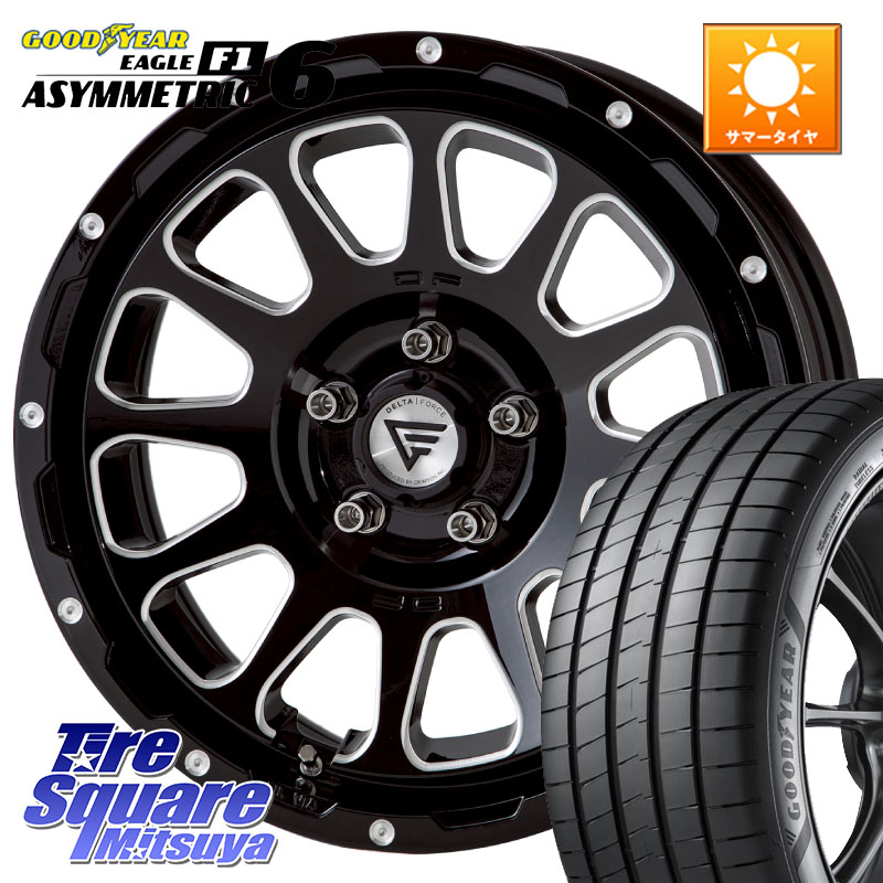 グッドイヤー EAGLE F1 ASYMMETRIC 6 サマータイヤ 225/50R17DELTA FORCE デルタフォース オーバル 8J ホイール 17インチ 17X8.0J 35 5穴 114.3|タイヤスクエアミツヤ
