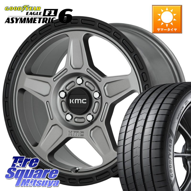 KMC KM721 ALPINE グレイ ホイール 17インチ 専用Nut別売 17 X 8.0J +38 5穴 114.3 グッドイヤー EAGLE F1 ASYMMETRIC 6 サマータイヤ 225/50R17