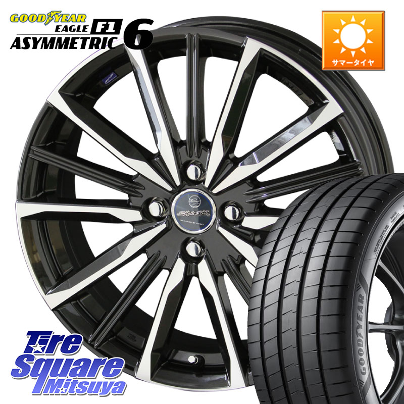 KYOHO SMACK スマック ヴァルキリー ホイール 17インチ 17 X 6.0J +40 4穴 100 グッドイヤー EAGLE F1 ASYMMETRIC 6 サマータイヤ 205/50R17 E13オーラ