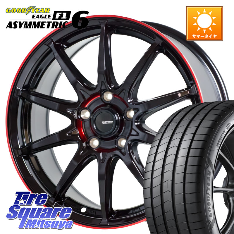 HotStuff 軽量設計 G.SPEED P-05R P05R RED ホイール 17インチ 17 X 7.0J +38 5穴 114.3 グッドイヤー EAGLE F1 ASYMMETRIC 6 サマータイヤ 225/55R17 10系アルファード