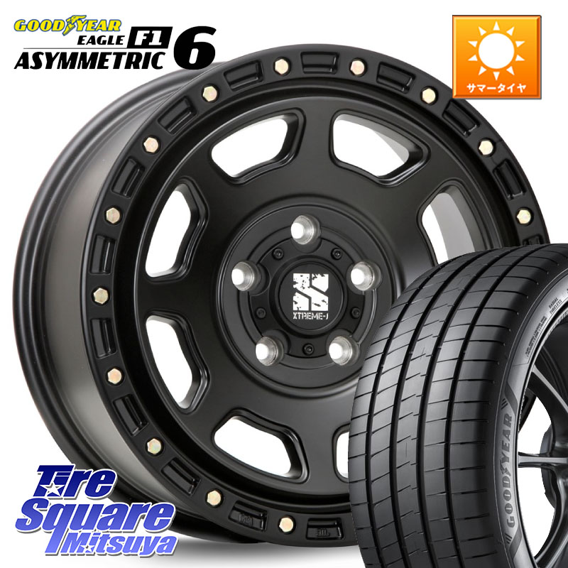 グッドイヤー EAGLE F1 ASYMMETRIC 6 サマータイヤ 225/40R18MLJ XJ07 XTREME-J BK ホイール 18インチ 18X8.0J 40 5穴 114.3 シビック IS レクサス インサイト｜タイヤスクエアミツヤ