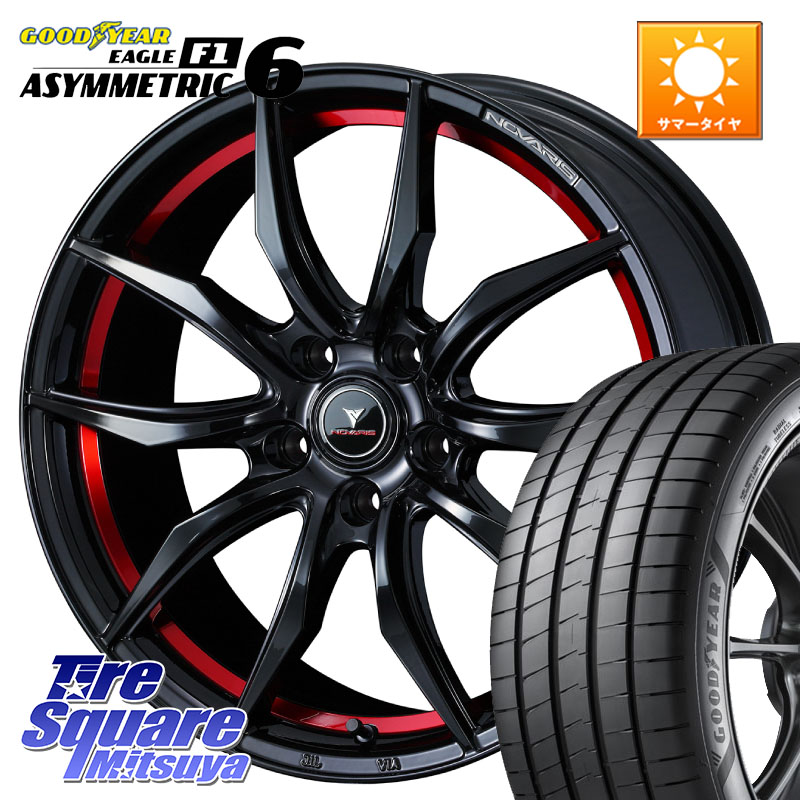 WEDS NOVARIS ROHGUE VF ノヴァリス ホイール 18インチ ローグ 18 X 8.0J +42 5穴 114.3 グッドイヤー EAGLE F1 ASYMMETRIC 6 サマータイヤ 235/40R18