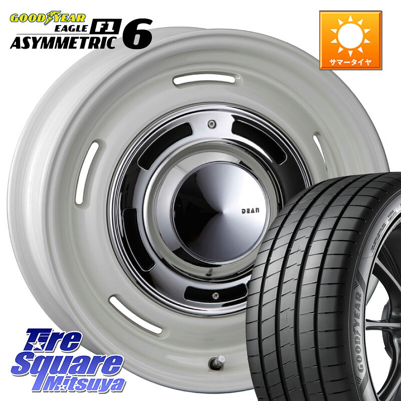 グッドイヤー EAGLE F1 ASYMMETRIC 6 サマータイヤ 225/55R17CRIMSON ディーン クロスカントリー ホワイト 17インチ 17X7.0J(MINI F60) 47 5穴 112 MINI ミニ クロスオーバー F60|タイヤスクエアミツヤ