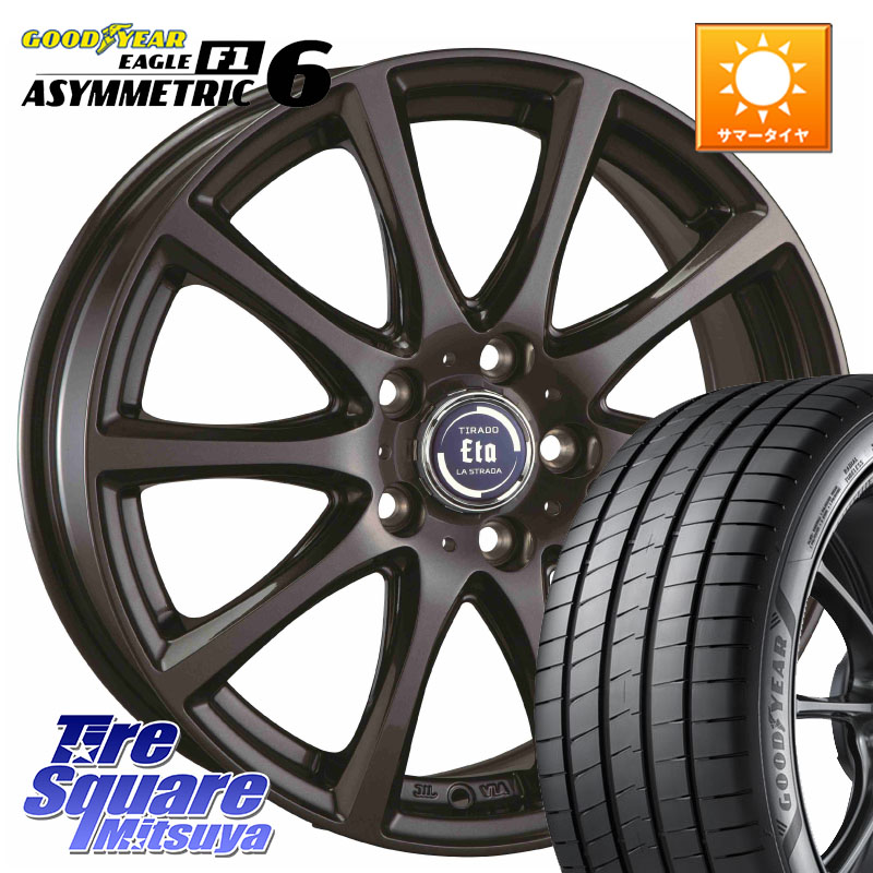 グッドイヤー EAGLE F1 ASYMMETRIC 6 サマータイヤ 225/45R17阿部商会 イータ 平座仕様 ティラード(トヨタ車専用) 17X7.0J 38 5穴 114.3 GRヤリスRSノーマルキャリパー ブレイド オーリス IS レクサス｜タイヤスクエアミツヤ