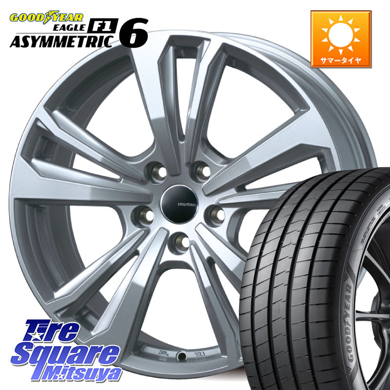 グッドイヤー EAGLE F1 ASYMMETRIC 6 サマータイヤ 205/50R17TARGA smartline365 スマートライン 17X7.0J(VW GOLF7 AU) 49 5穴 112 フォルクスワーゲン ゴルフ7 GTI・R|タイヤスクエアミツヤ