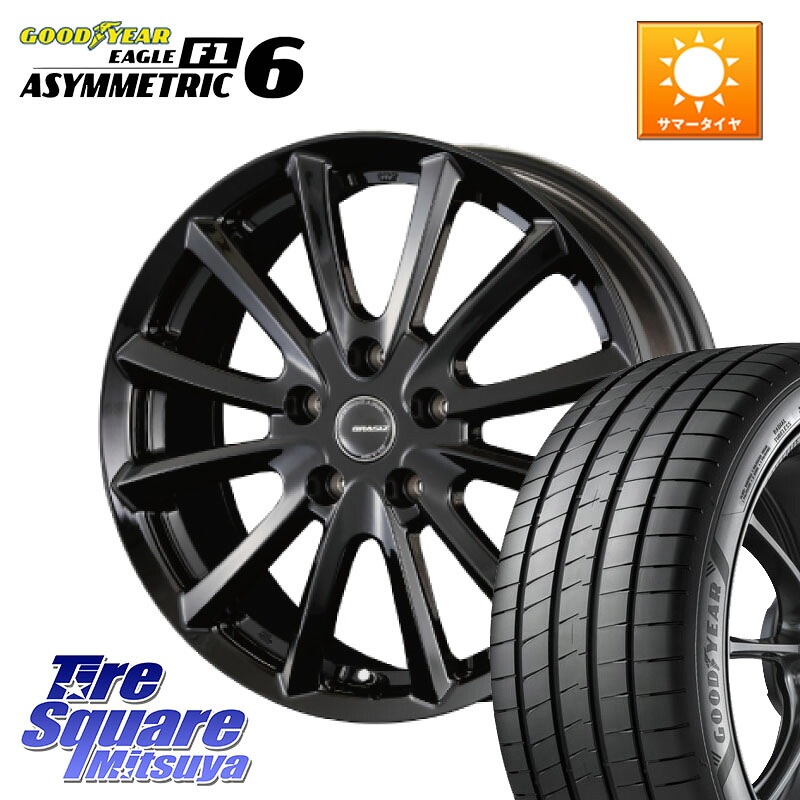 KOSEI クレイシズVS6 QRA801Bホイール 18 X 7.0J +53 5穴 114.3 グッドイヤー EAGLE F1 ASYMMETRIC 6 サマータイヤ 225/45R18 CX-3 レヴォーグ RC系オデッセイ前期