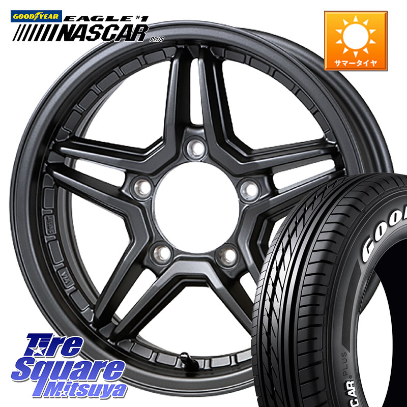 JAOS JAOS EXCEL JX3 ジャオス エクセル ジェーエックススリー 16インチ 16 X 5.5J +22 5穴 139.7 グッドイヤー EAGLE #1 NASCAR PLUS ナスカー プラス ホワイトレター サマータイヤ 109/107 215/65R16 109*107 ジムニー専用(要オーバーフェンダー等)