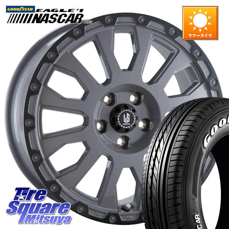 阿部商会 LA STRADA AVENTURA アヴェンチュラ 16インチ 16 X 7.0J +42 5穴 114.3 グッドイヤー EAGLE #1 NASCAR PLUS ナスカー プラス ホワイトレター サマータイヤ 109/107 215/65R16 109*107