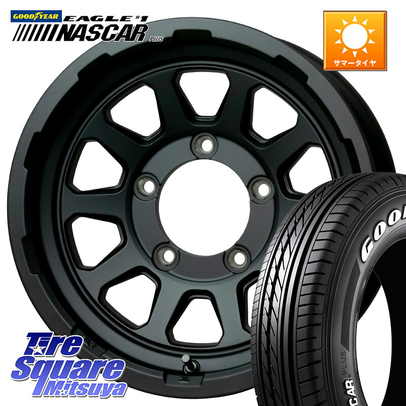 グッドイヤー EAGLE #1 NASCAR PLUS ナスカー プラス ホワイトレター サマータイヤ 195/80R15 107*105HotStuff マッドクロス レンジャー ブラック JIMNY ホイール 15インチ 15X6.0J(JB74) 0 5穴 139.7 ジムニ&minus;シエラ/ノマド(カスタム)｜タイヤスクエアミツヤ