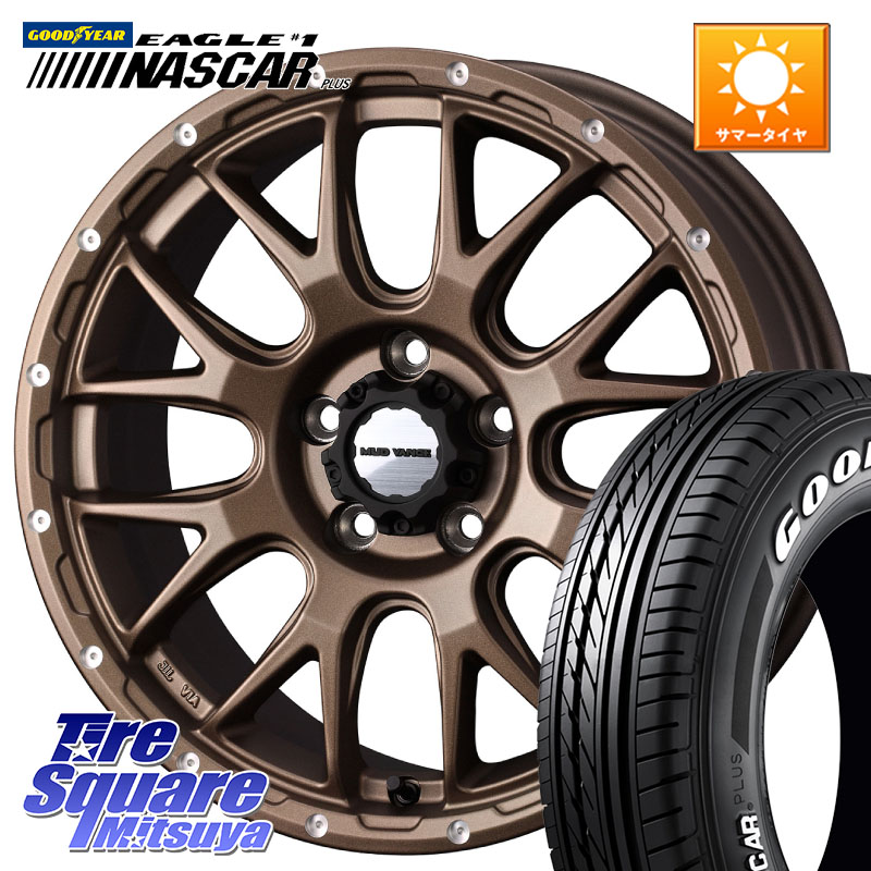 WEDS 【欠品次回5月上旬】 41138 マッドヴァンス MUD VANCE 08 ホイール 15インチ 15 X 6.0J(JB74) +0 5穴 139.7 グッドイヤー EAGLE #1 NASCAR PLUS ナスカー プラス ホワイトレター サマータイヤ 195/80R15 107*105 ジムニ－シエラ・ノマド(カスタム)