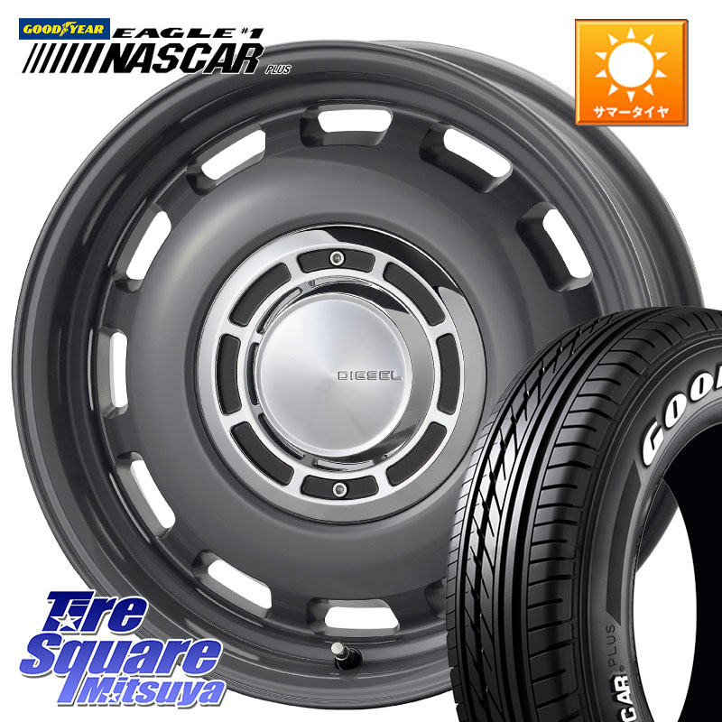 コスミック クロスブラッド DIESEL ディーゼル ※インセット-5 ホイール 16インチ 16 X 6.0J +0 5穴 139.7 グッドイヤー EAGLE #1 NASCAR PLUS ナスカー プラス ホワイトレター サマータイヤ 109/107 215/65R16 109*107 ジムニー専用(要オーバーフェンダー等) ジムニ－