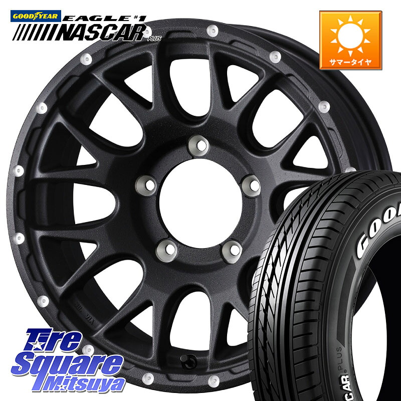 グッドイヤー EAGLE #1 NASCAR PLUS ナスカー プラス ホワイトレター サマータイヤ 109/107 215/65R16 109*107WEDS 41126 マッドヴァンス08 MUD VANCE 08 BK ホイール 16インチ 16X5.5J 22 5穴 139.7 ジムニー専用(要オーバーフェンダー等)｜タイヤスクエアミツヤ