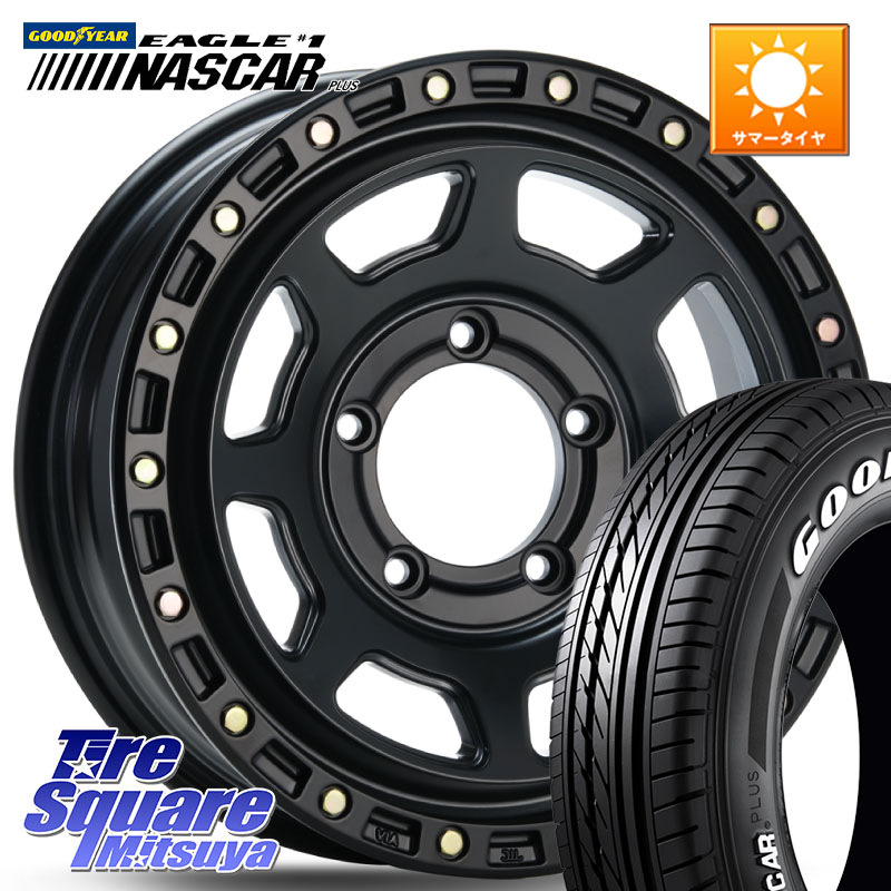 MLJ XJ07 XTREME-J BK JIMNY エクストリームJ ホイール 16インチ 16 X 5.5J +20 5穴 139.7 グッドイヤー EAGLE #1 NASCAR PLUS ナスカー プラス ホワイトレター サマータイヤ 109/107 215/65R16 109*107 ジムニー専用(要オーバーフェンダー等)