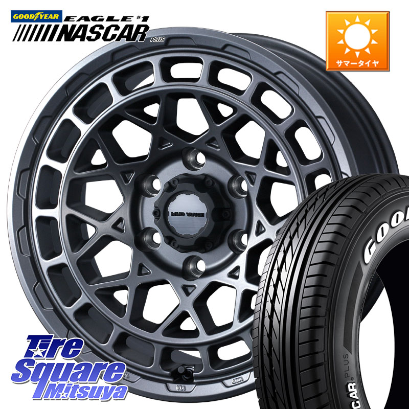 WEDS MUDVANCE X TYPE M ホイール 16インチ マッドヴァンス 16 X 6.5J +38 6穴 139.7 グッドイヤー EAGLE #1 NASCAR PLUS ナスカー プラス ホワイトレター サマータイヤ 109/107 215/65R16 109*107 200系ハイエース
