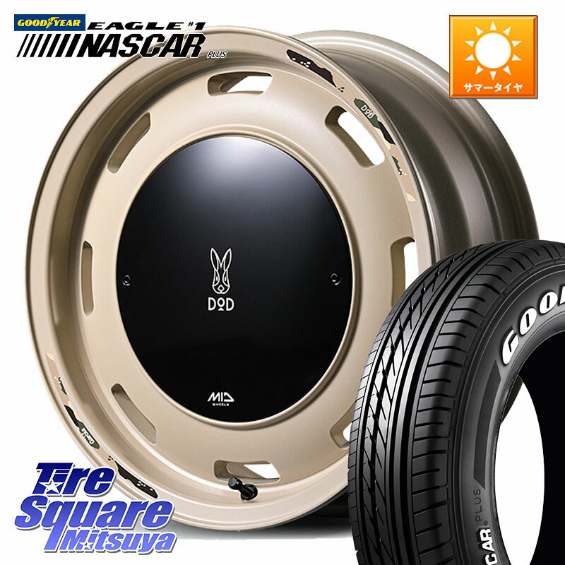 MANARAY MID x DOD ウシャリントバリ ホイール 16インチ 16 X 5.5J +20 5穴 139.7 グッドイヤー EAGLE #1 NASCAR PLUS ナスカー プラス ホワイトレター サマータイヤ 109/107 215/65R16 109*107 ジムニー専用(要オーバーフェンダー等)