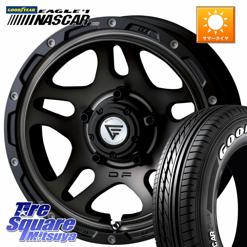 DELTA FORCE OVERLANDER ジムニーシエラ専用 ※インセット-5 ホイール 16インチ 16 X 6.0J +0 5穴 139.7 グッドイヤー EAGLE #1 NASCAR PLUS ナスカー プラス ホワイトレター サマータイヤ 109/107 215/65R16 109*107 ジムニー専用(要オーバーフェンダー等) ジムニ－シ