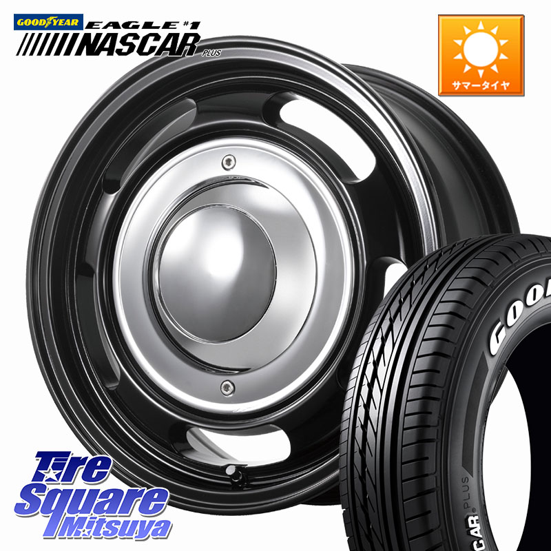BRUT ブルート BR-00 BR00 ホイール 16インチ 16 X 6.5J +38 6穴 139.7 グッドイヤー EAGLE #1 NASCAR PLUS ナスカー プラス ホワイトレター サマータイヤ 109/107 215/65R16 109*107 200系ハイエース