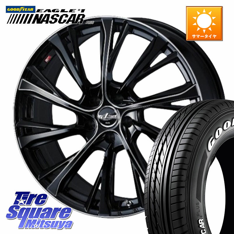 WEDS LEONIS JG レオニスJG ホイール 16インチ 16 X 6.5J +40 5穴 114.3 グッドイヤー EAGLE #1 NASCAR PLUS ナスカー プラス ホワイトレター サマータイヤ 109/107 215/65R16 109*107