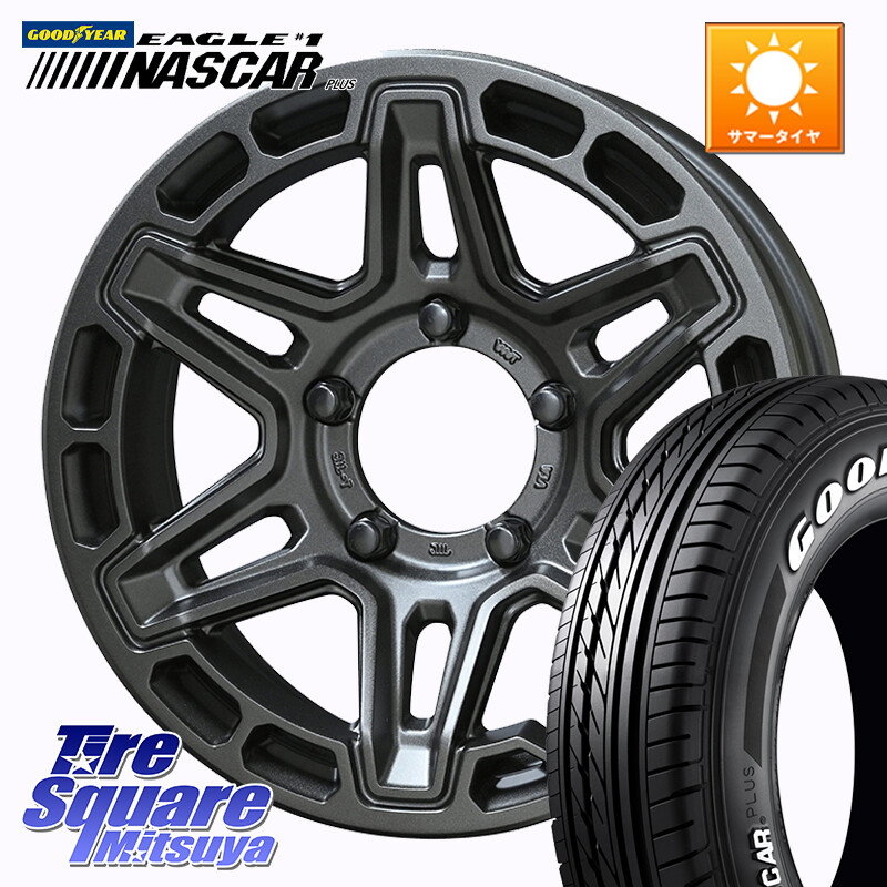 グッドイヤー EAGLE #1 NASCAR PLUS ナスカー プラス ホワイトレター サマータイヤ 109/107 215/65R16 109*107KYOHO PPX MK6 ホイール 16インチ 16X6.0J 0 5穴 139.7 ジムニー専用(要オーバーフェンダー等) ジムニ−シエラ/ノマド(カスタム) AZオフロード カスタムサイ|タイヤスクエアミツヤ